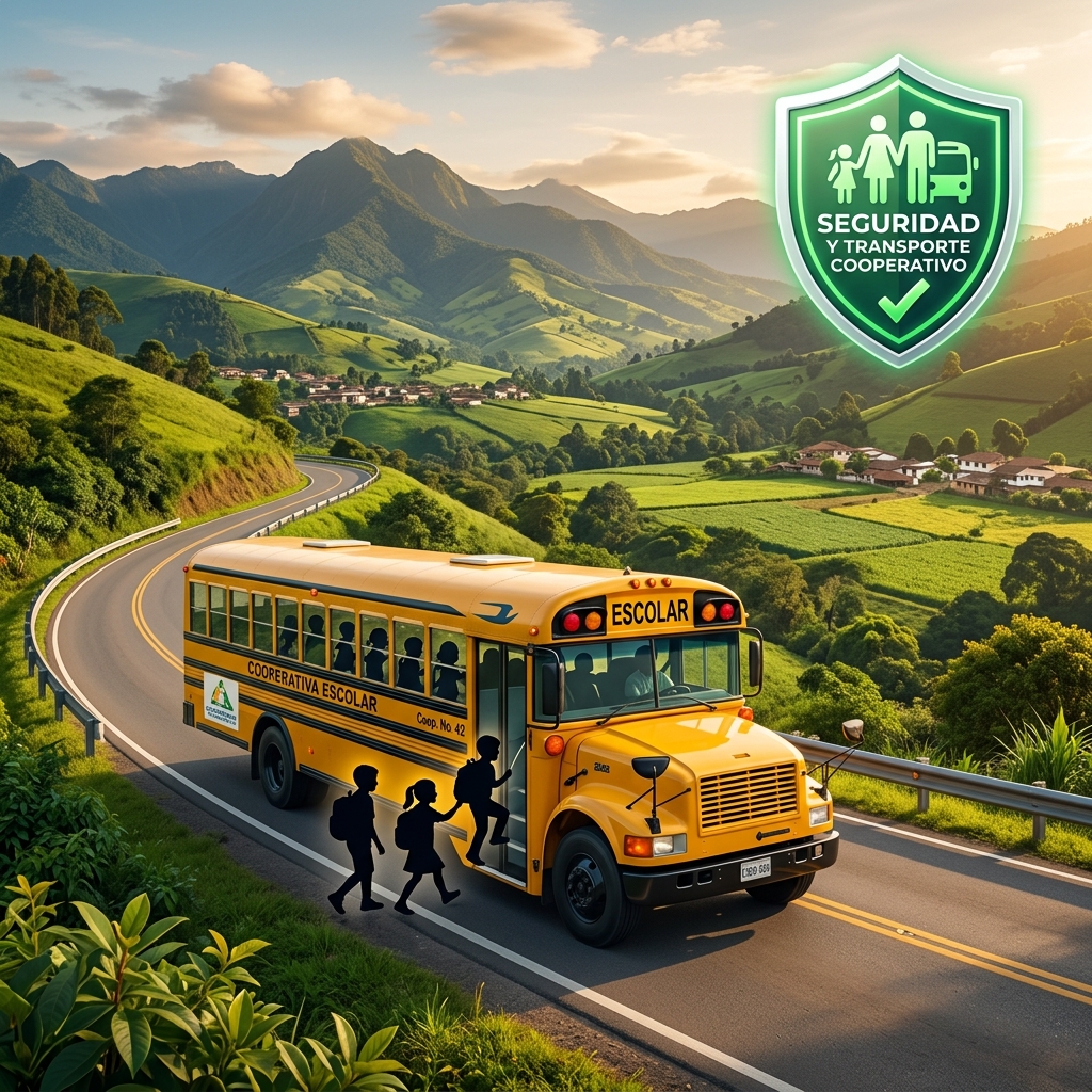 Cooperativa de transporte escolar en Ecuador