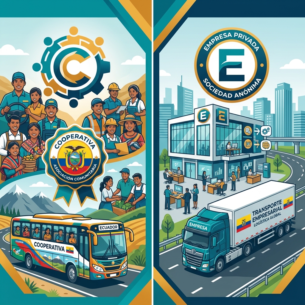 Cooperativa de transporte vs compañía de transporte Ecuador